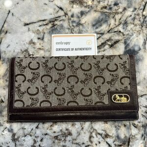 Celine Brown and Tan Wallet comes with COA